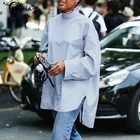 Женская блузка с длинным рукавом, асимметричная, однотонная, весна, 7 цветов