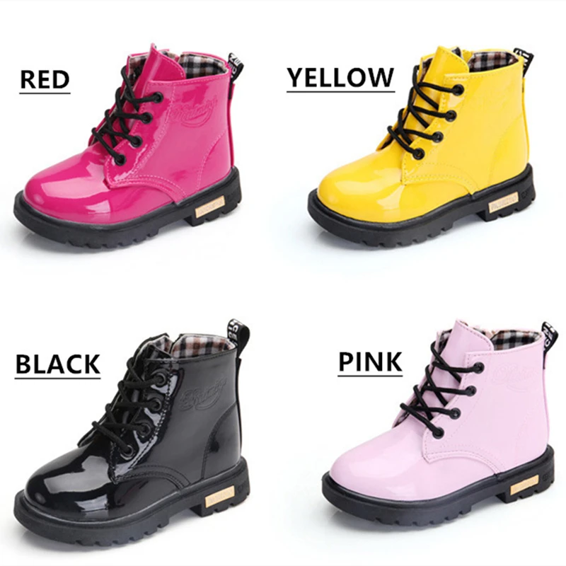 Новые кожаные ботинки для девочек Обувь мальчиков Сезон весна осень Детские из