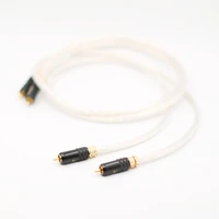 hi end 5nocc silver plated hifi 2rca male to male audio cable rca to rca audio cable