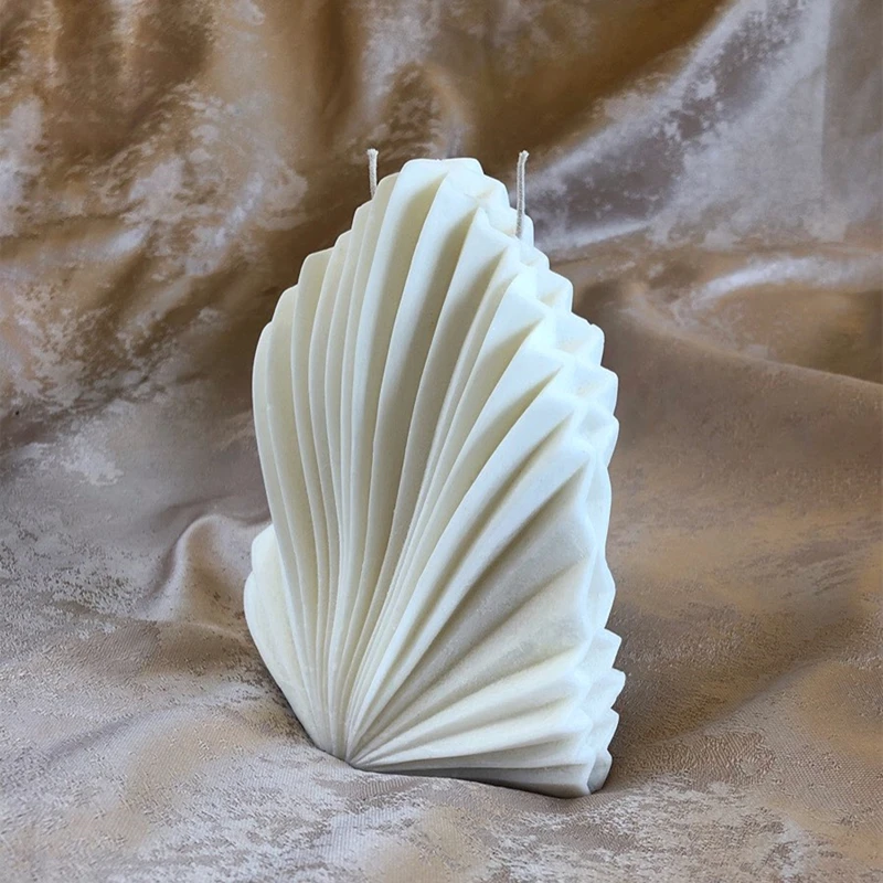 Large Art Coral Shell Candle Silicone Mold Aromatherapy Fragrance 3D Handmade Craft Candle Soy Wax Mold Home Decor Resin Mould
