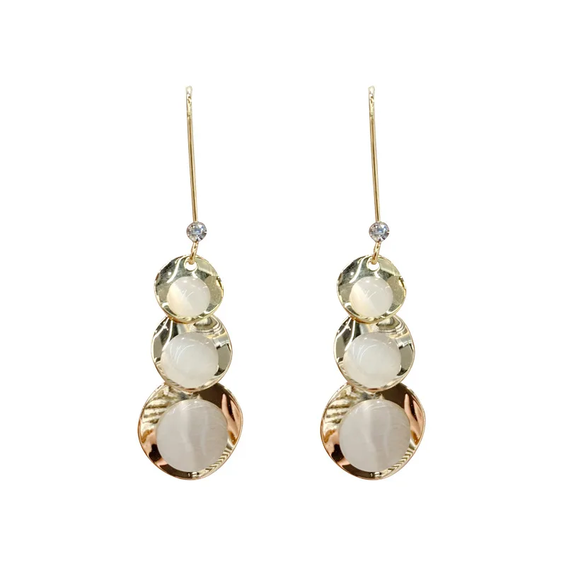 

Opal Earrings 2021 New Popular Korean Fashion High Quality Personality Earrings Ear Hook Earrings for Women Trendy Drop Earring