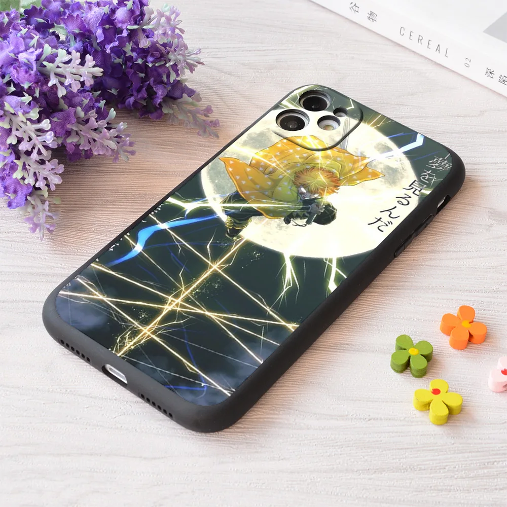 

For iPhone Zenitsu Demon Slayer Print Soft Matt Apple Case