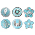 5 шт.лот кнопки ювелирные изделия кристалл горный хрусталь цветок Ангела Крылья рыбы любовь Сердце Металлические 18 мм кнопки подходят для браслета DIY