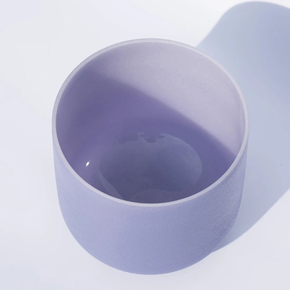 Поющая чаша из кварцевого кристалла для медитации 12 дюймов светильник синего