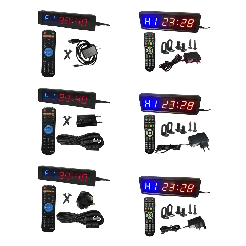 

Gym Timer Stopwatch with Remote for Gym Fitness Training Ideal Interval Timer Clock with Wall Mount Brackets timer hose timer ti