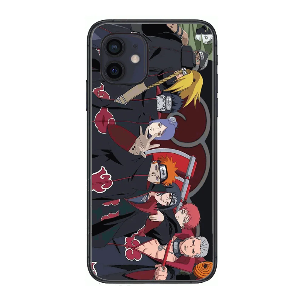 

HD AKATSUKI Itachi Style Phone Case cover For iphone 12 pro max 11 8 7 6 s XR PLUS X XS SE 2020 mini black cell shell