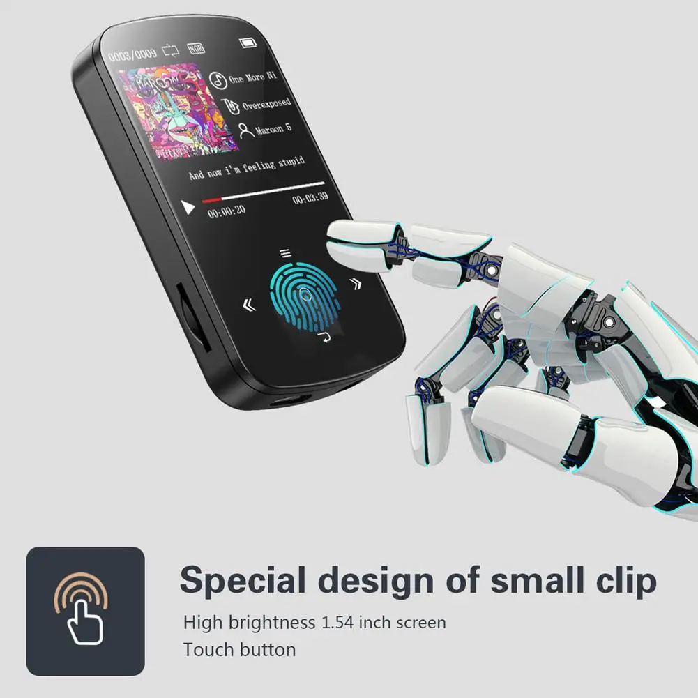 Мини Спортивный Bluetooth MP3-плеер 2020 новая версия MP3 музыкальный плеер Walkman с fm-радио