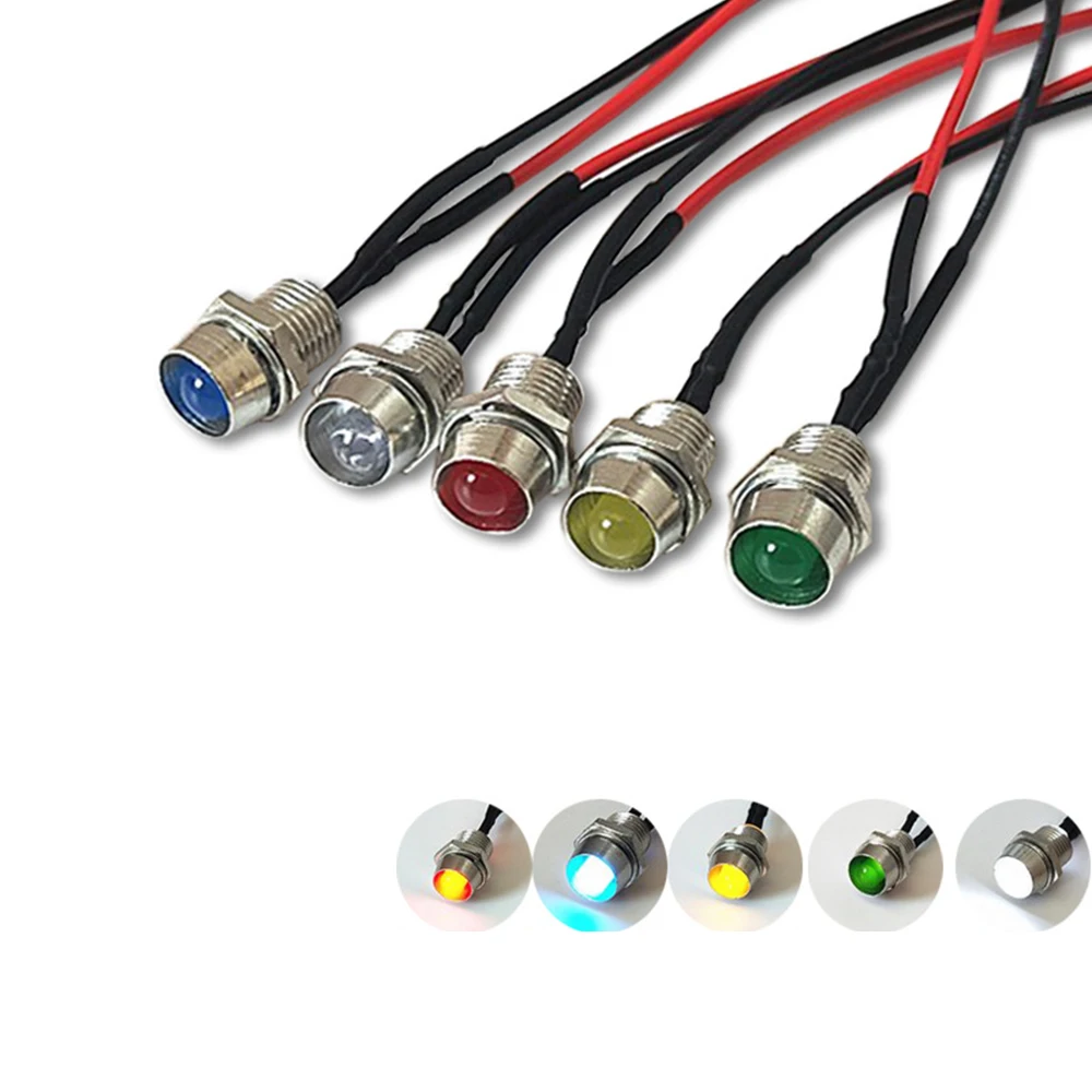

8mm Dashboard Light Accessories Corrosion resistance Indicator Lamp Panel