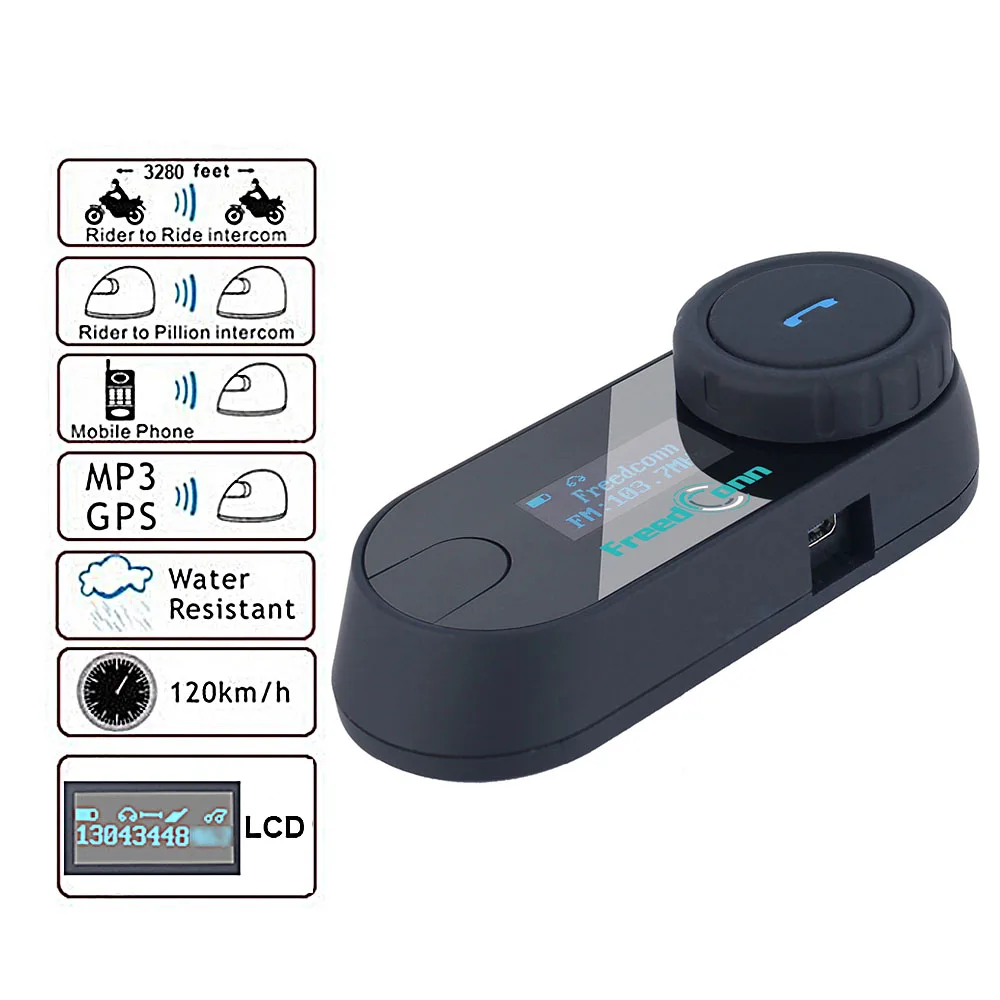 Оригинальный FreedConn TCOM-SC BT Bluetooth водонепроницаемый мотоциклетный шлем внутренняя