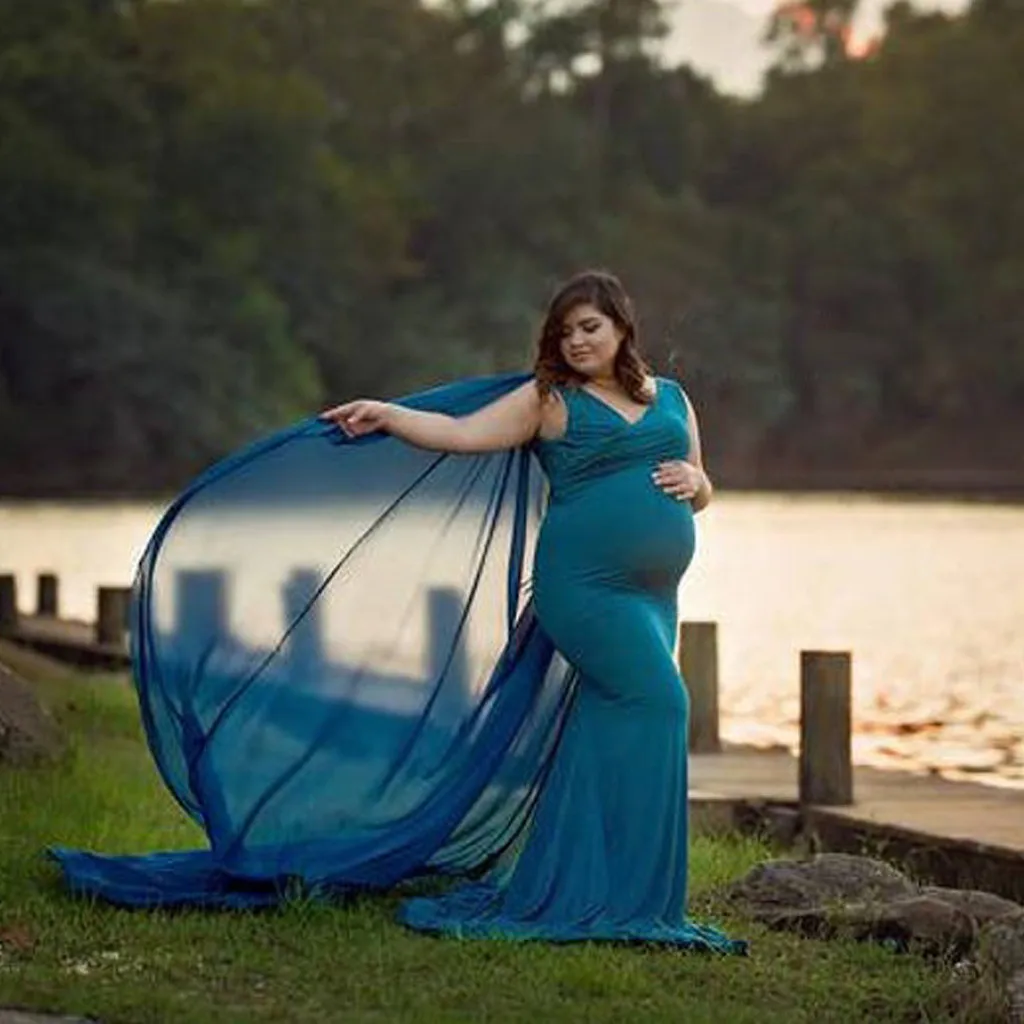 Женский реквизит для фотосъемки, vestidos baby shower, без рукавов, Швабра для пола, для беременных, однотонное платье, roupa gestante fotografia# y2