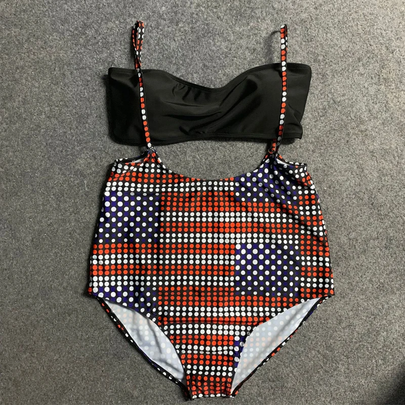 

2021 New Bikini suit swimsuit female two-piece sexy large size push-ups backless women's tight bodysuit large size women's beach