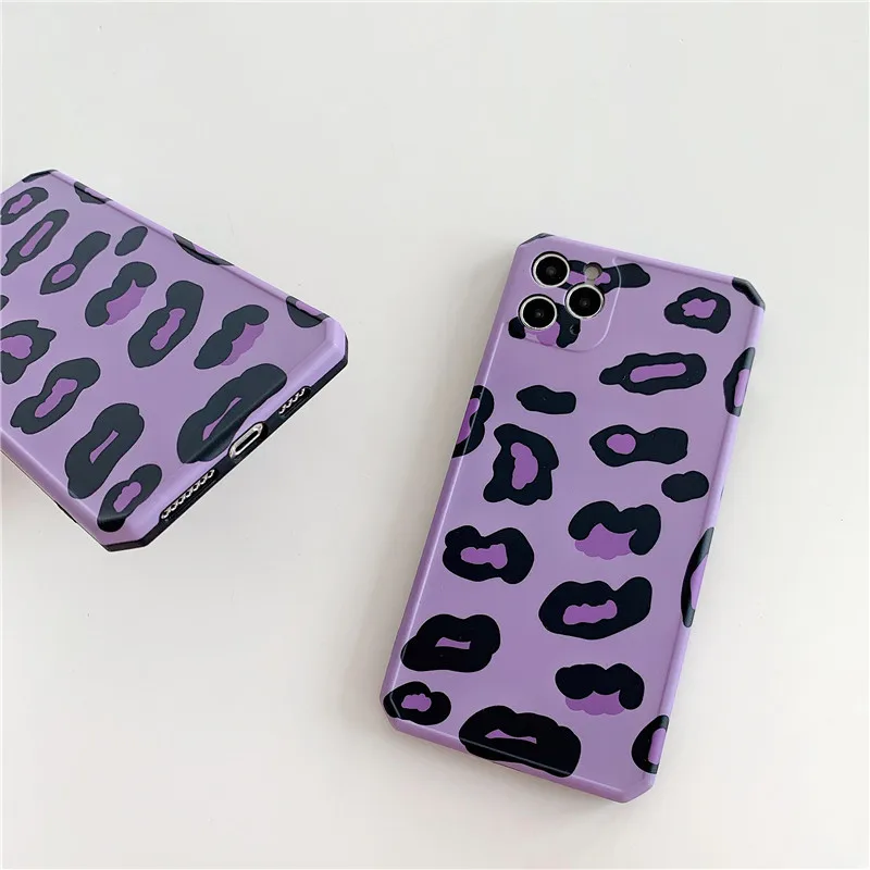 

Popular Brand Purple Leopard Print Drop-Resistant Cell Phone Case iPhone 11 Case iPhone XR Case iPhone 8 Plus Case