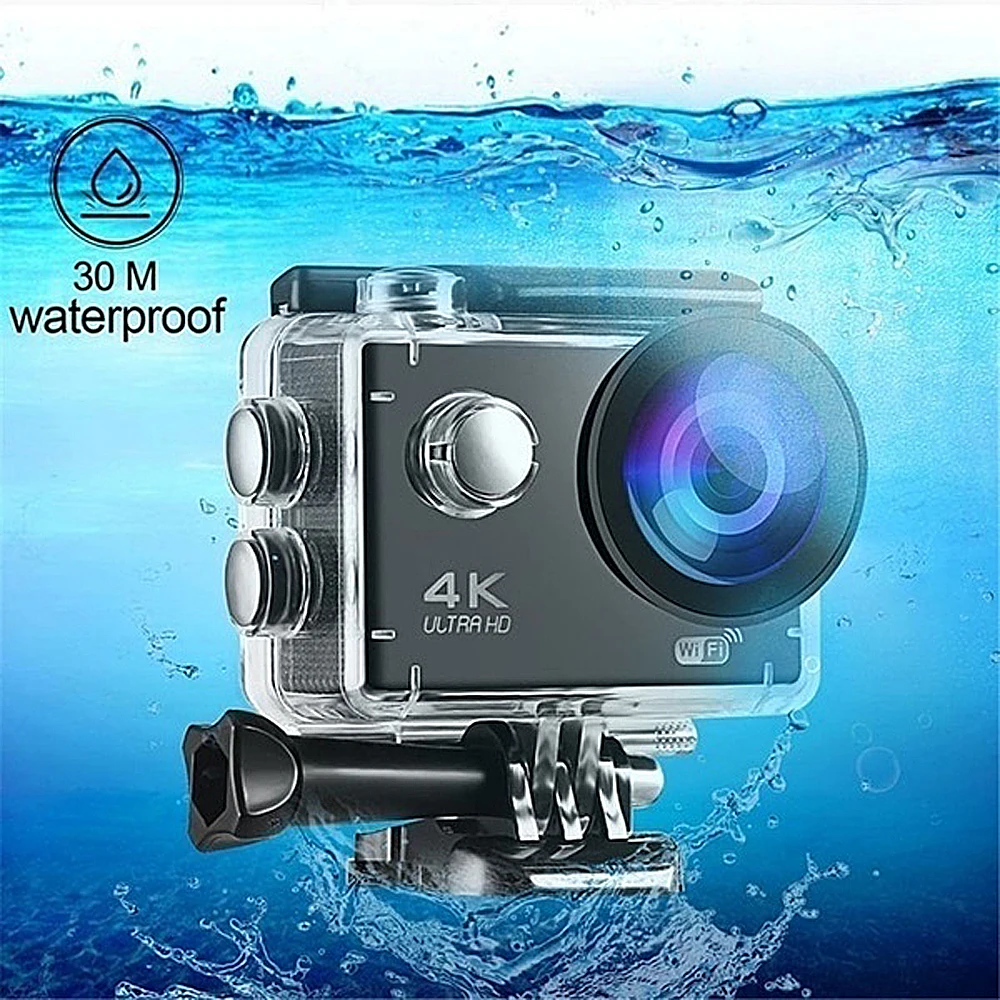 4K WIFI Экшн камера для дайвинга 30 м Водонепроницаемая 2.0In LCD Ultra HD 170 градусов с