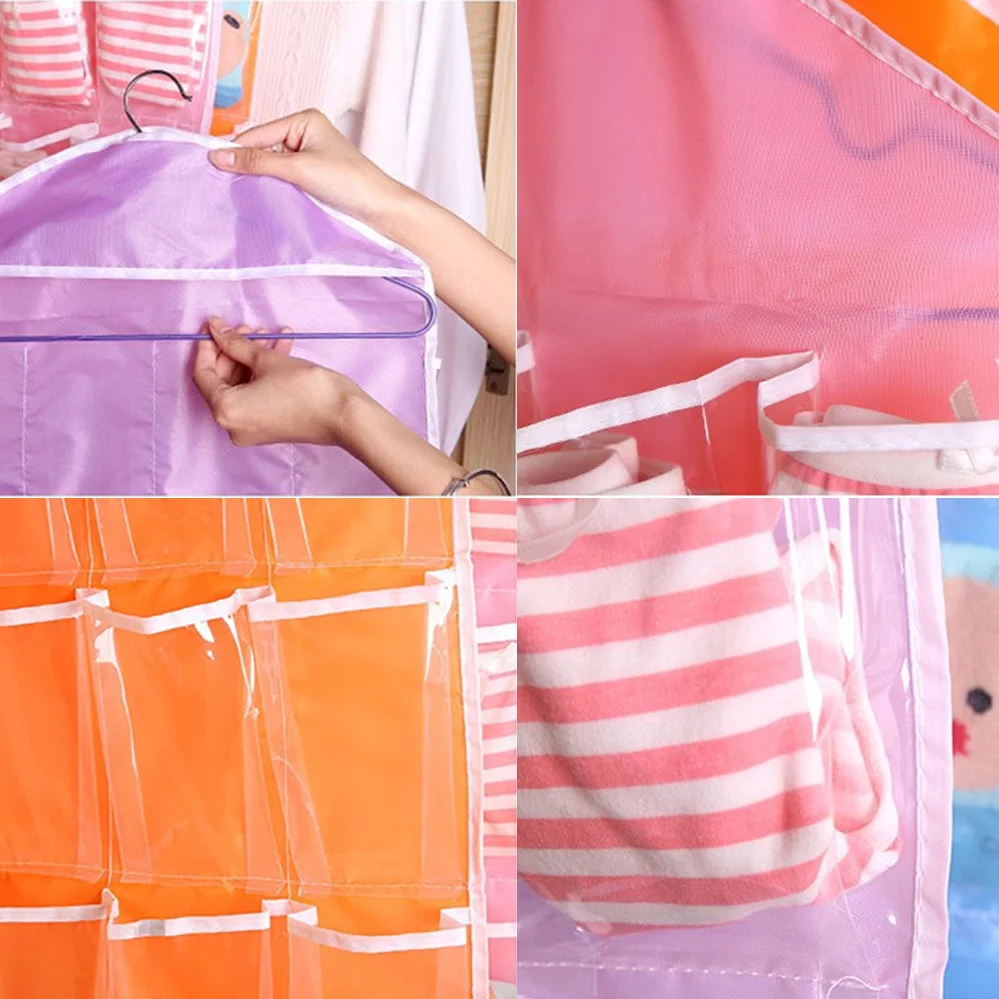 Прозрачная сумка для хранения 16 Карманов носки обувная игрушка нижнее белье