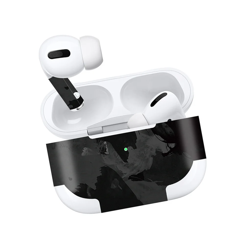 

Watercolor Design Earphone Skin Sticker Wireless Earbud Box Sticker Protective Stickers Compatible for Airpods Pro (Bl