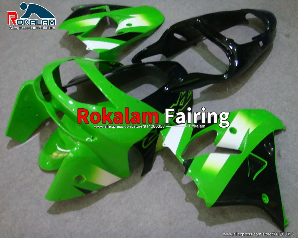 

Fairing For Kawasaki Ninja ZX9R 1998 1999 ZX-9R 99 98 Green Black Aftermarket Motorbike Body Kit (Injection Molding)