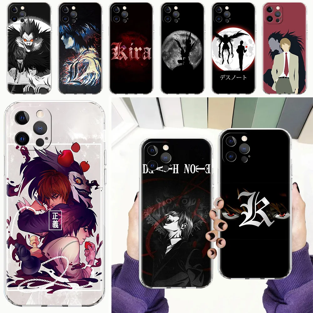 

Death Note Ryuk Kira Fundas Phone Case For iPhone 13 12 11 Pro Max 8 7 Plus X XS Max XR SE 2020 Transparent Soft TPU Cover Shell