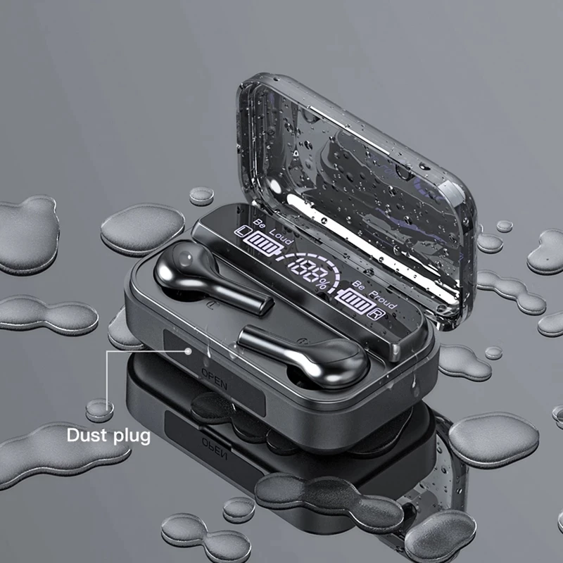 

Bluetooth-наушники TWS с микрофоном, 2200 мАч, зарядная коробка