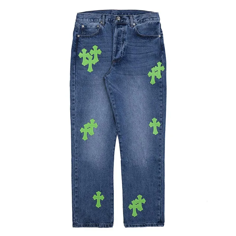 

Fgss men's wear | new fashion brand cross green skinned jeans on the street