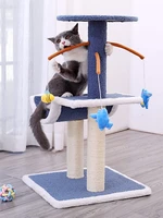 multi level cat tree tower toys condo house for cats kitten natual sisal scratching posts solid stable cat tree with blasket bed