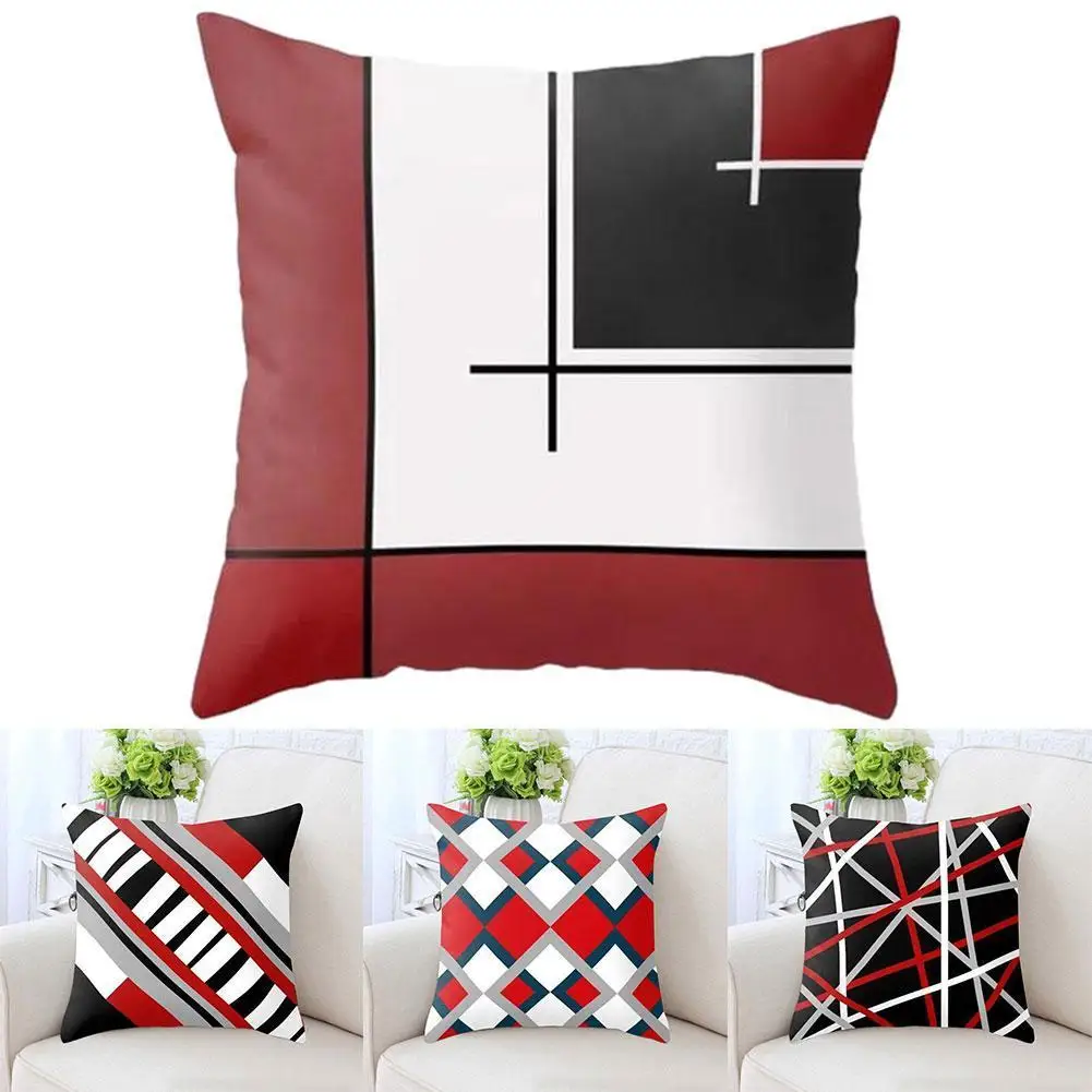 

Nordic Geometric Minimalist Pillowcase Car Seat Pillowcase Lumbar Sofa Living Modern Room Fashion Cushion Decoration Pillow S8O7