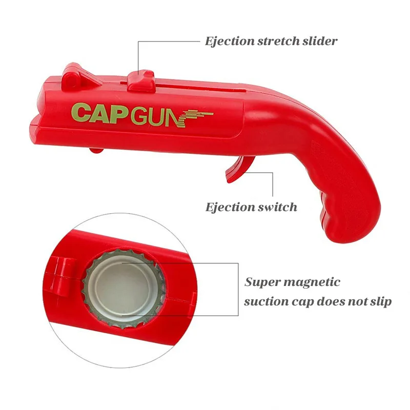 1 шт. Портативный бутылка Кепки пистолет креативные бутылки открывалка для