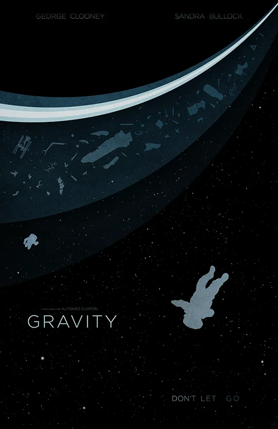 Gravity Space Sci-Fi научная Художественная литература фильм Винтаж плакат в стиле ретро
