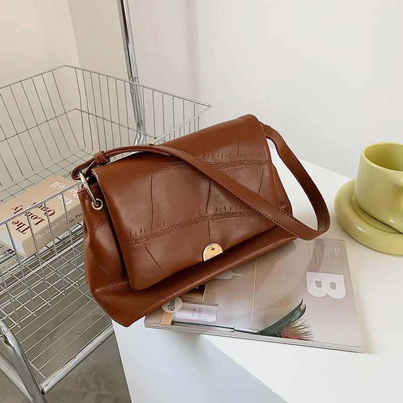 

Сумки через плечо из мягкой искусственной кожи для женщин 2021, трендовые кожаные сумки на ремне, винтажные женские сумки, Женская Ручная Сумк...