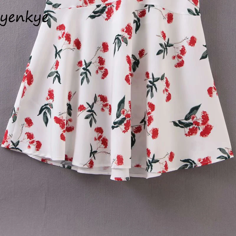 Женское элегантное платье с цветочным принтом на тонких бретельках сексуальное