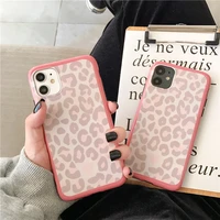 pink leopard print phone case for iphone 11 12 pro xs max mini xr x se 2 2020 8 7 plus soft silicone cover women fashion capa