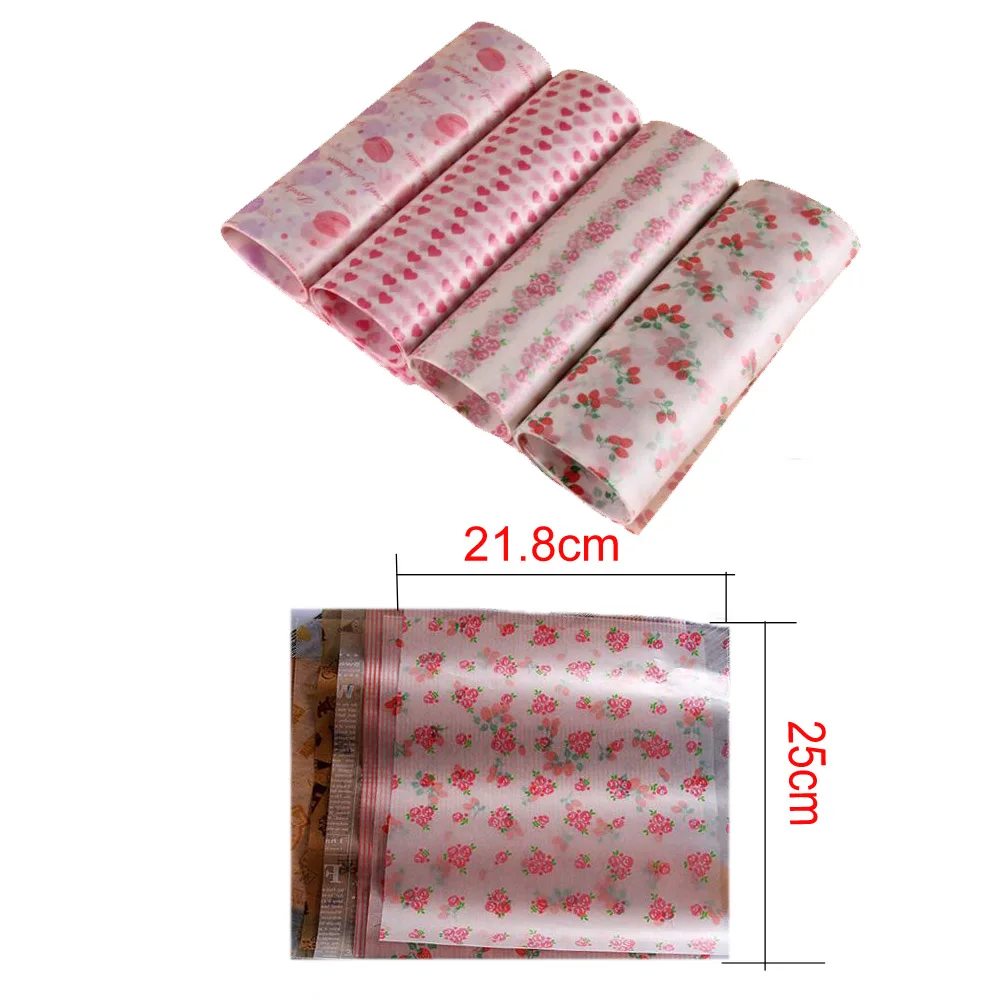 Восковая бумага 50 шт./лот пищевая смазочная пищевые обертки оберточная для хлеба