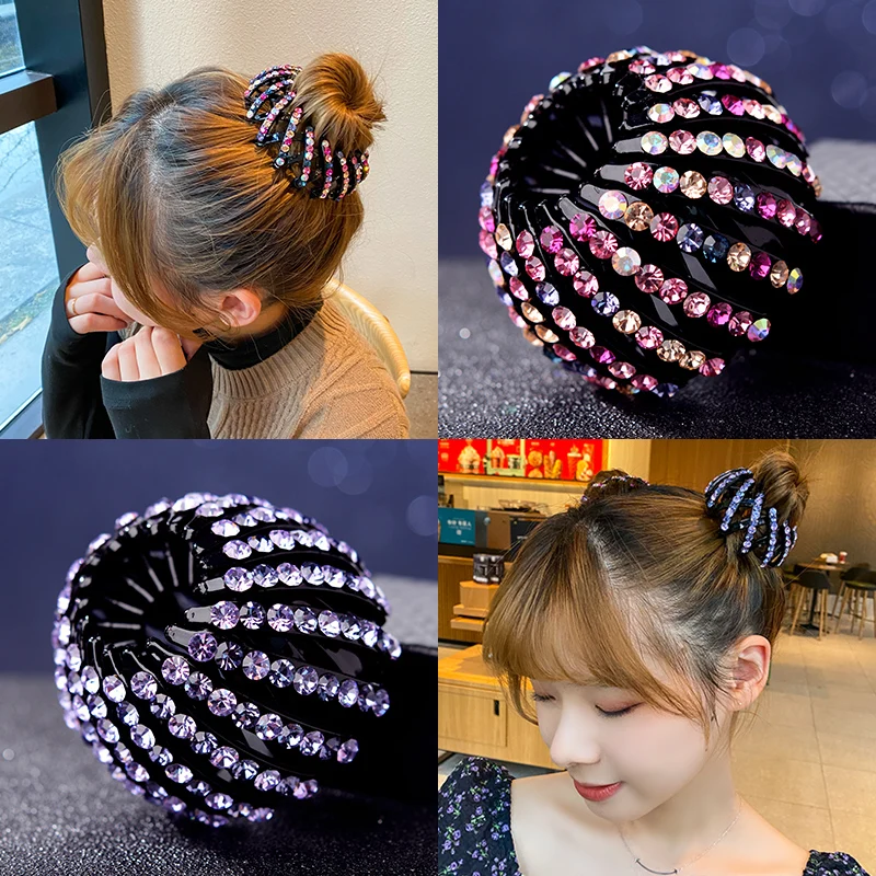 Кольцо для волос в виде птичьего гнезда Выдвижная заколка пучка украшение