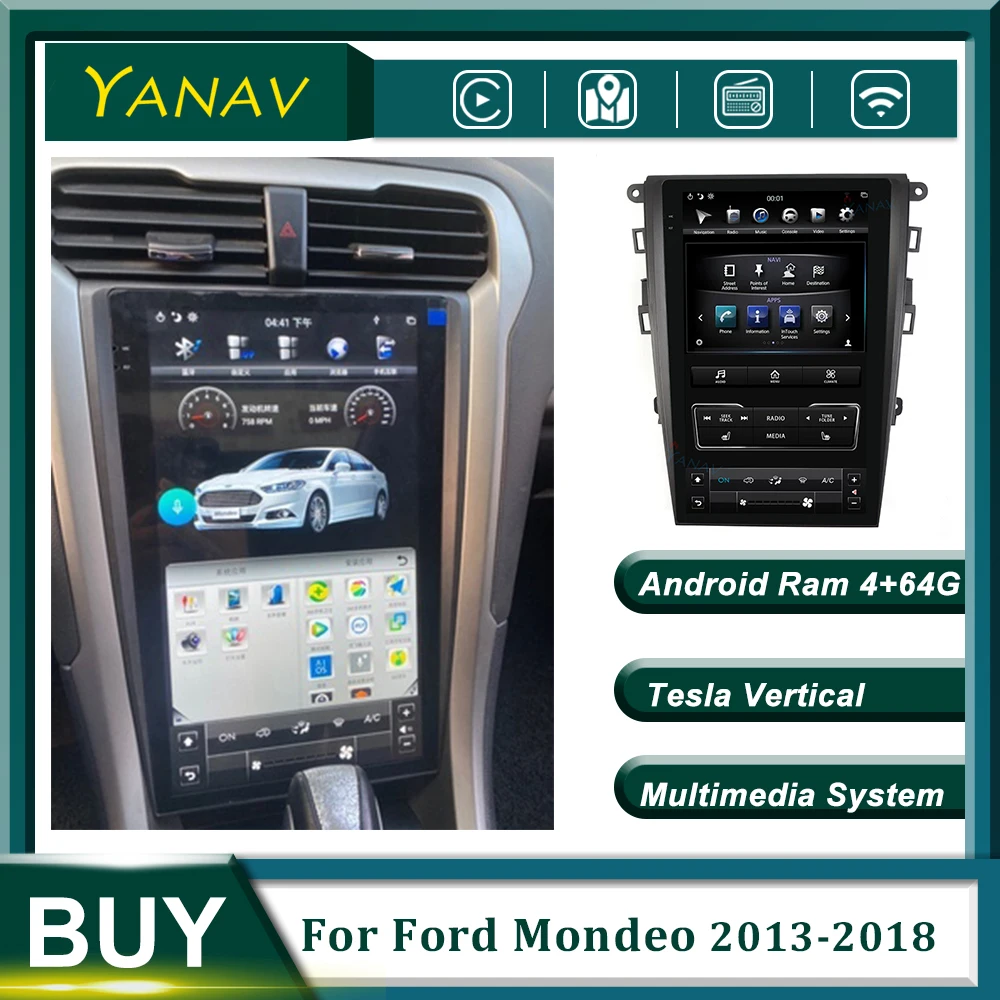 

Автомагнитола 2 Din Android для Ford Mondeo 2013-2018 стерео приемник GPS Навигация Аудио Видео Мультимедиа MP3-Плеер головное устройство