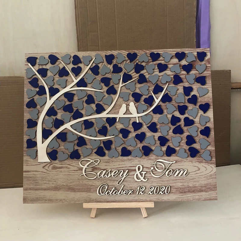 3d книга для гостей свадьбы дерево сердце гостевая жизни знак набор гостевых книг