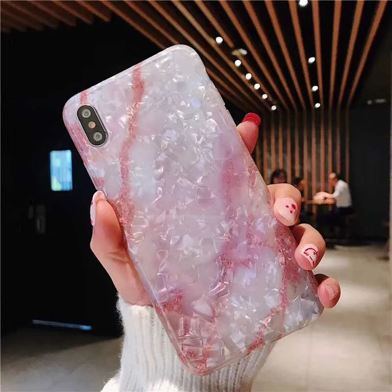 Блестящие Чехлы под мрамор из золотой фольги для iPhone X XS XR 11 Pro Max 3D Bee Мягкий ТПУ чехол для iPhone 7 8 6S Plus блестящая задняя крышка Fundas