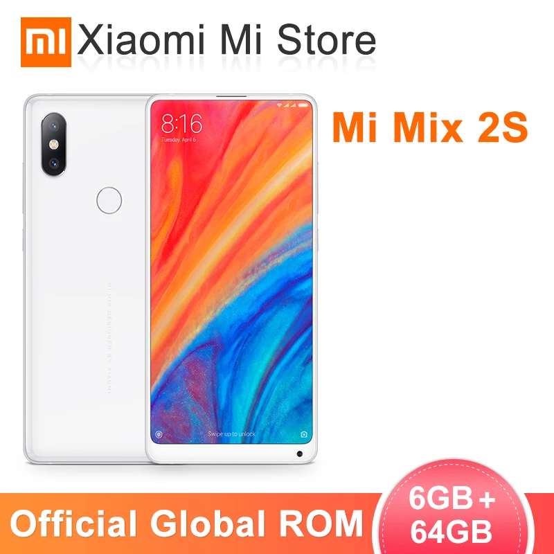 Глобальная ПЗУ Xiaomi mi x 2S 6 Гб 64 Смартфон Snapdragon 845 Восьмиядерный 5 99 &quotполноэкранный