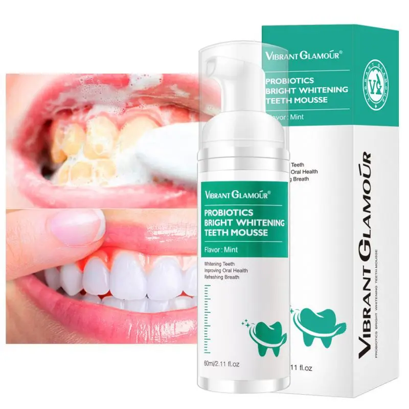 

Remove Plaque Tooth Whitening Mousse Remove Stains Toothpaste Mint Tooth Whitening Improving Oral Health Refresing Breath