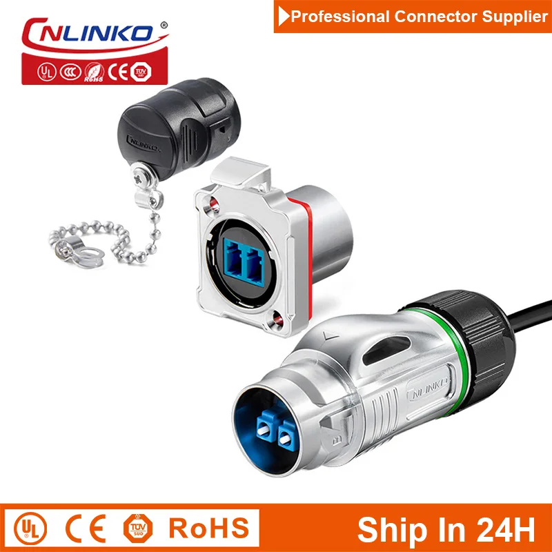 

Cnlinko BD24 LC M24 3M Wire Optic Fiber Single Mode Cable Extension Connector Plug Socket for TV PC Digital Satellite Audio DVD