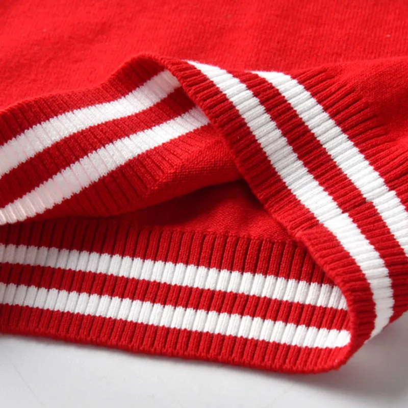 Осенние свитера для маленьких мальчиков Детские в полоску Зимний вязаный свитер