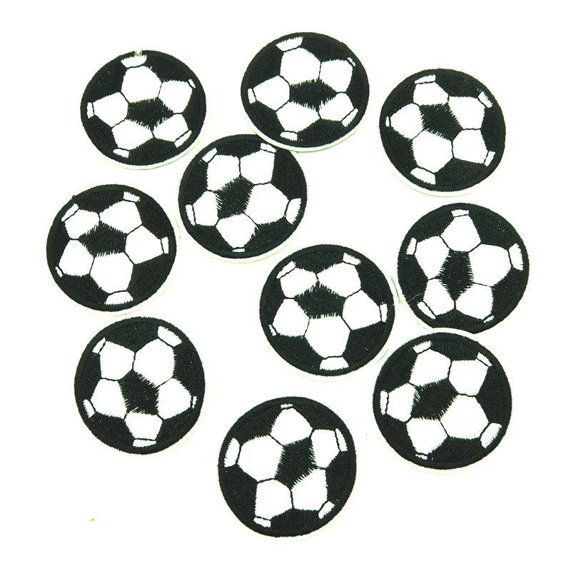 10 шт. вышивка в виде футбольного мяча Симпатичные нашивки для одежды железные