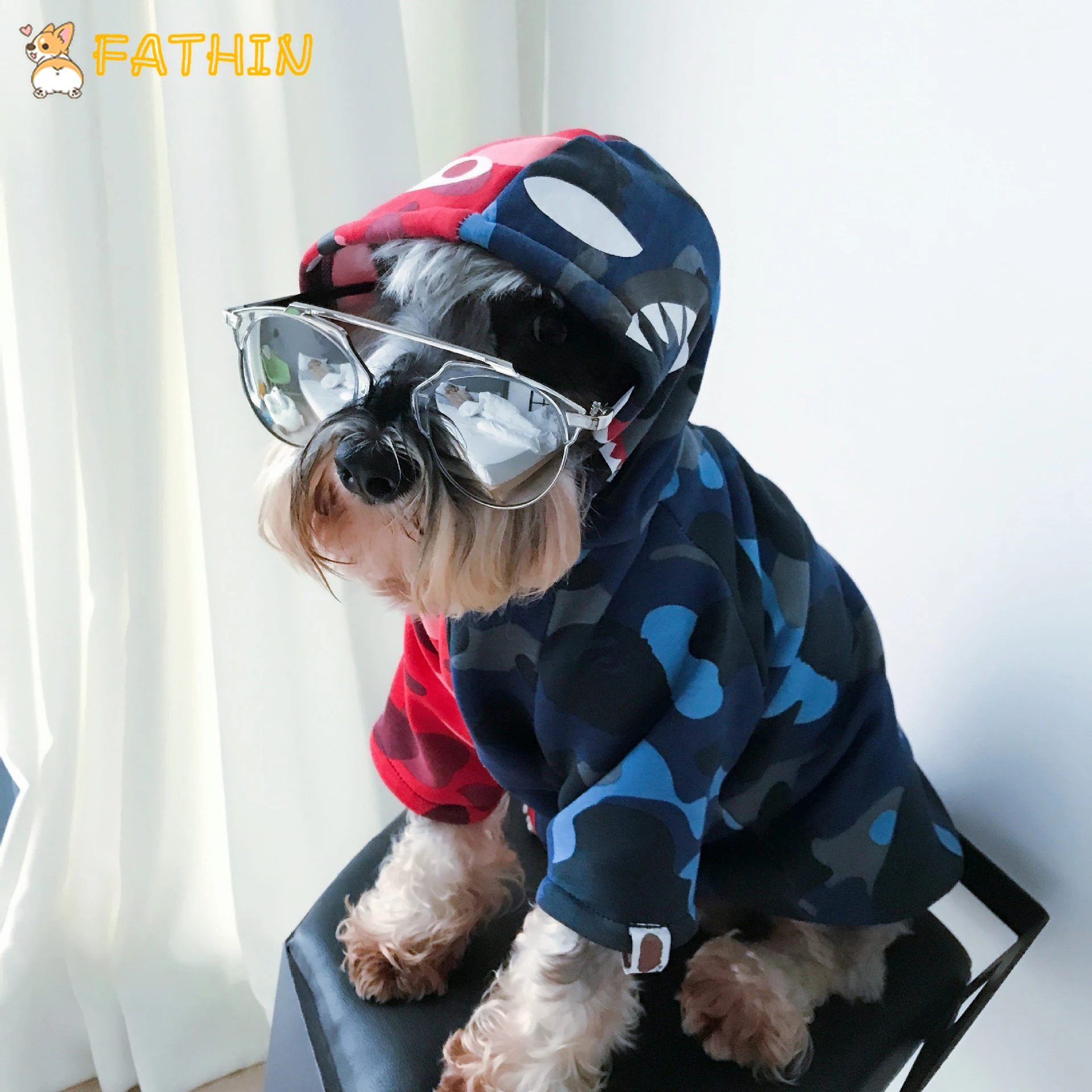 FATHIN одежда с принтом в виде собак Pupreme Pawmain французская футболка бульдогом собаки