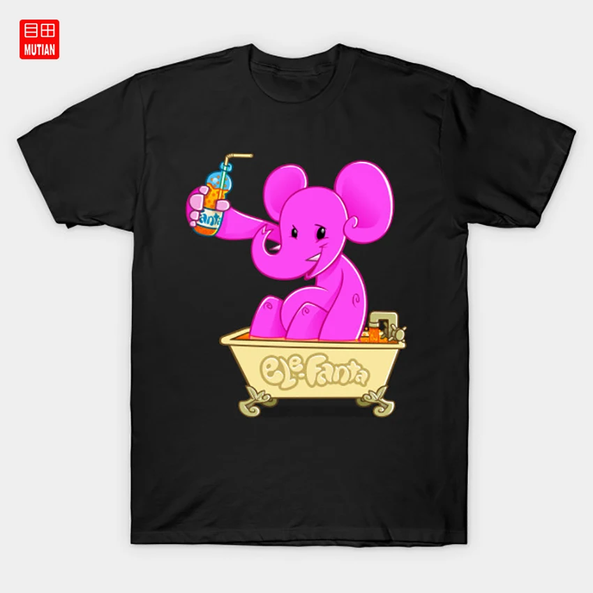 Ele fanta футболка арт слон вектор Vectorart желтый Puns Pun Popculture поп | Мужские футболки -4000767254600