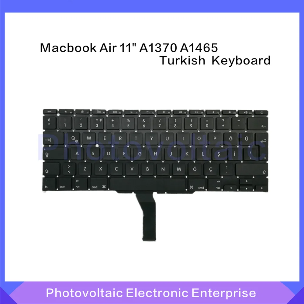 Новая TR Турецкая клавиатура для MacBook Air 11 6 &quotA1370 A1465 Клавиатура ноутбука 2011 2015