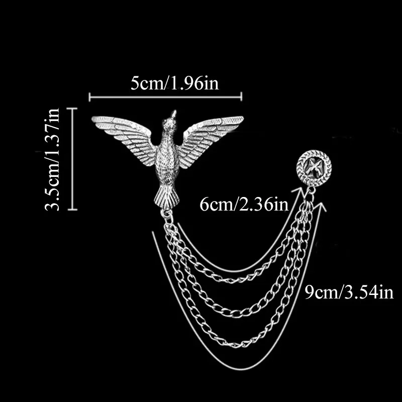 Винтажные золотые булавки и броши в форме орла аксессуары для мужского костюма