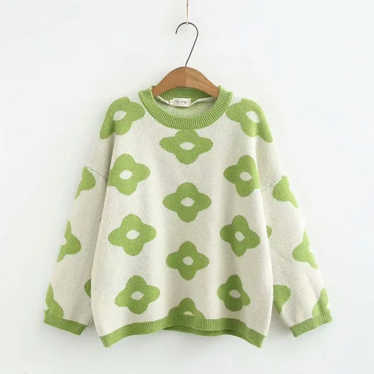 Plus Size Casual Essential Sweaters 2019 Autumn Women Fashion Loose Long Sleeve Angola Knitting Pullovers K73-102 | Женская одежда