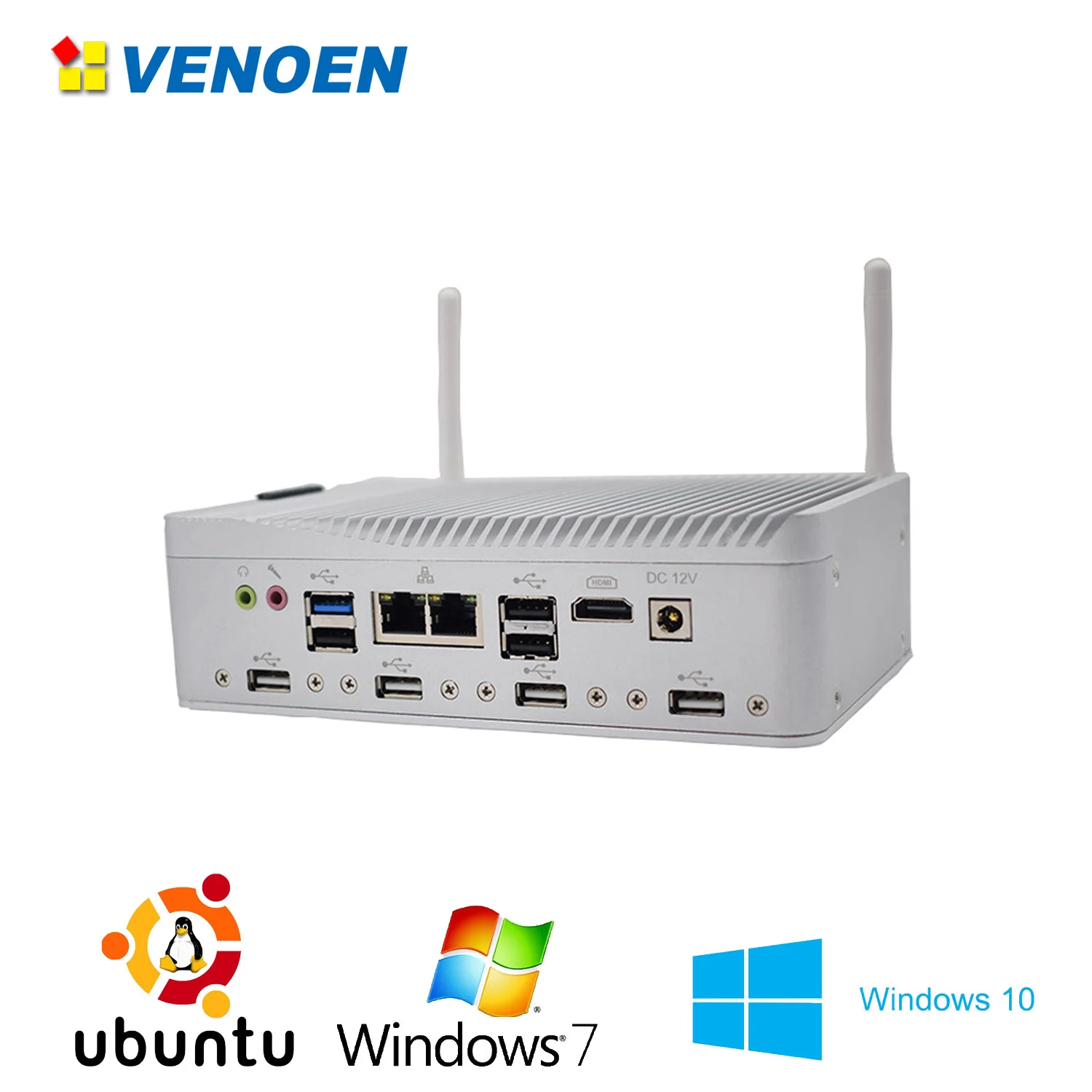 VENOEN Intel Celeron J1900 Minipc 6 RS232 RS485 HD VGA usb3.0 WiFi 4G LTE промышленный микро компьютер ноутбук