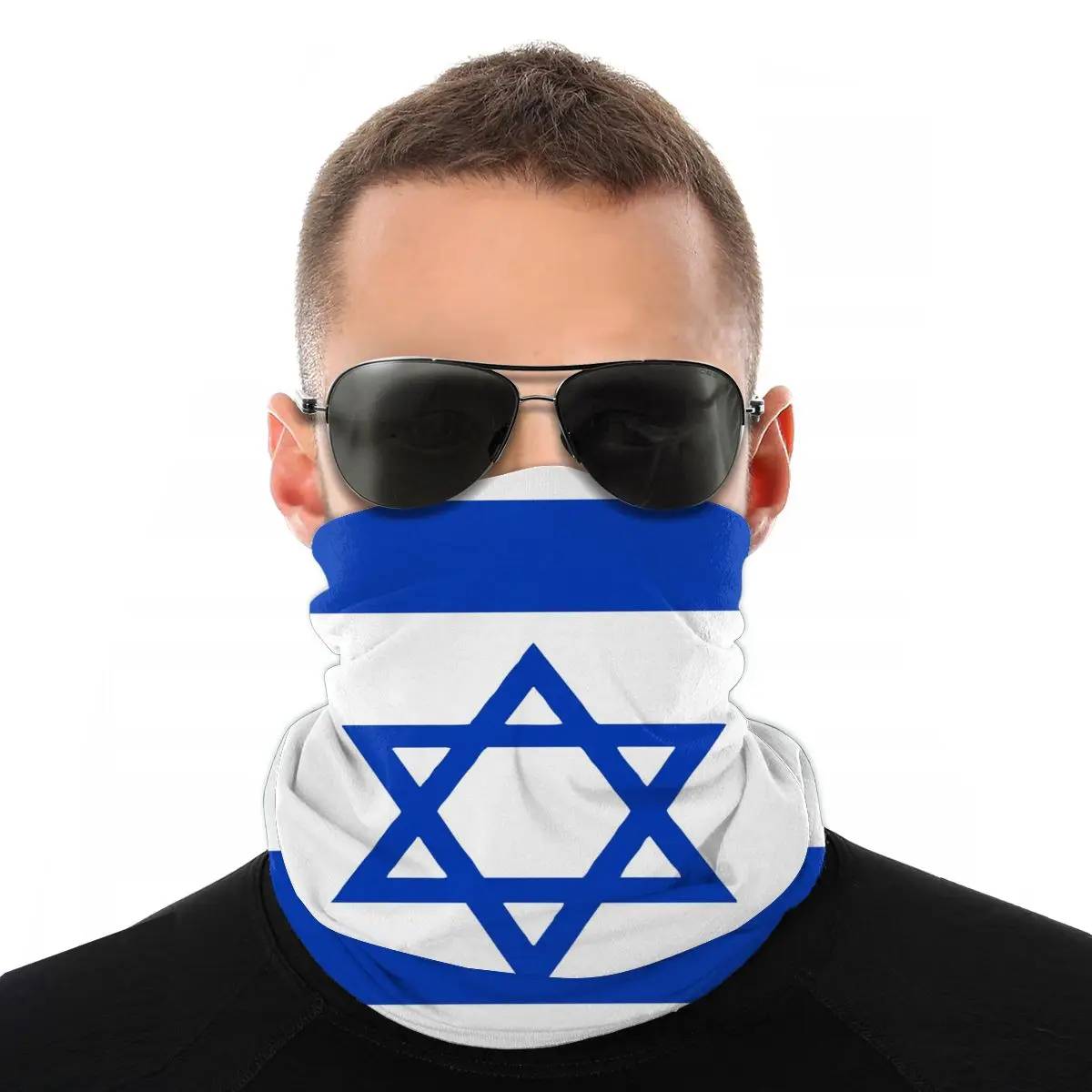 

Flag Of Israel Magic Scarf Half Face Mask Men Women Fashion Tube Scarf Seamless Bandana Versatility Headband Cycling Climbing