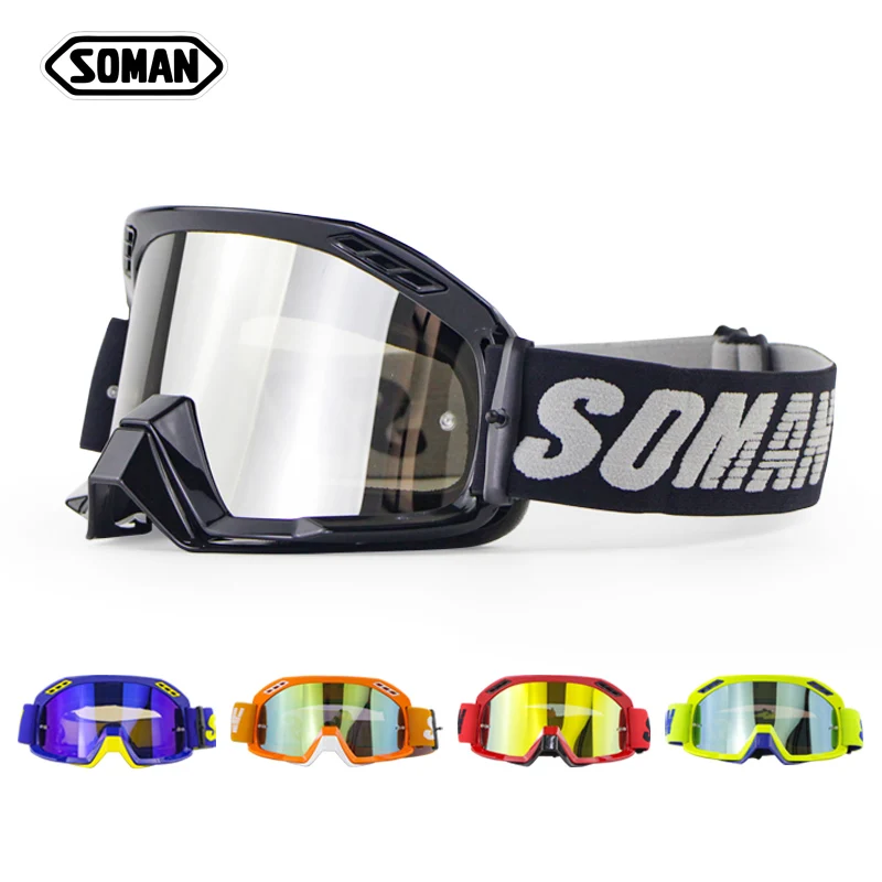

SOMAN SM15 Motocross Goggles With Tear Off Films Motorcycle Helmet Glasses Dirt Bike Gafas Oculos Motocross casco moto Goggle