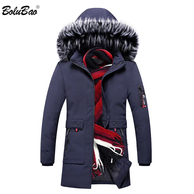 BOLUBAO Men Winter Jacket Parka Men's Warm Coat Casual Street Hooded Male Fur Collar Slim fit | Мужская одежда