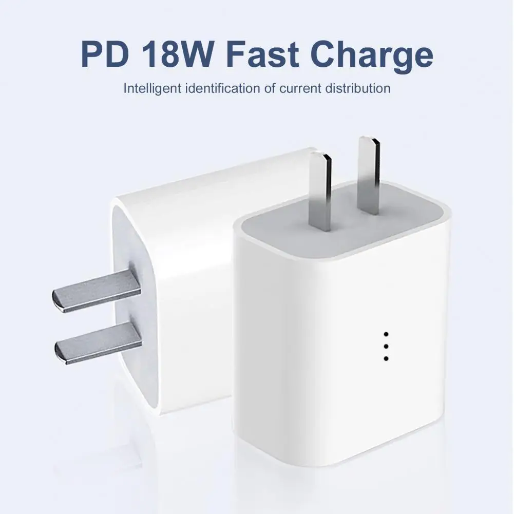 

18W PD Fast Charging USB Type-c Dual Ports Short Circuit Protection Mobile Phone Quick Charger Adapter US Plug For iPhone12